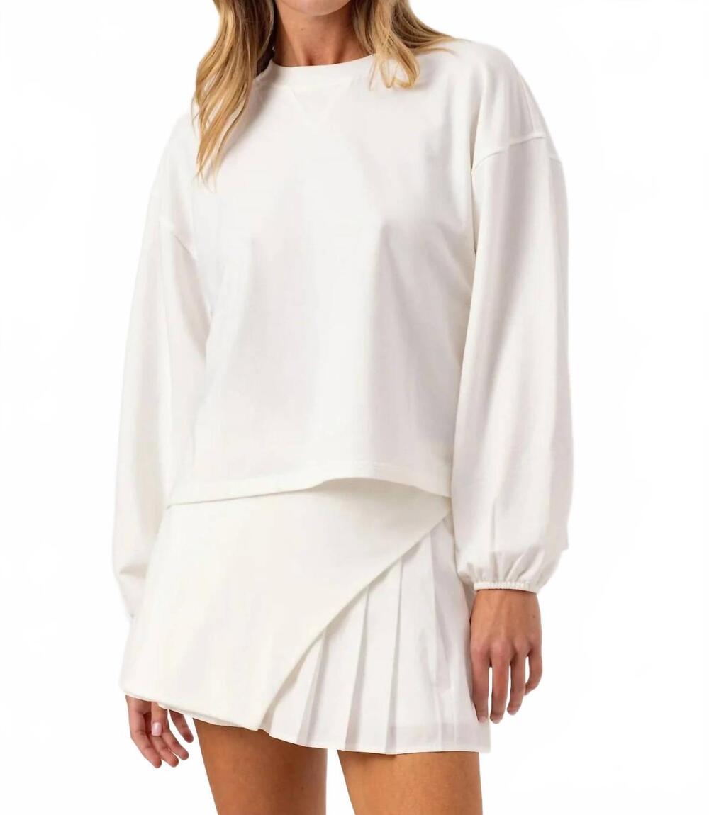 NEW SUNDAYS marris crew pullover in coconut milk